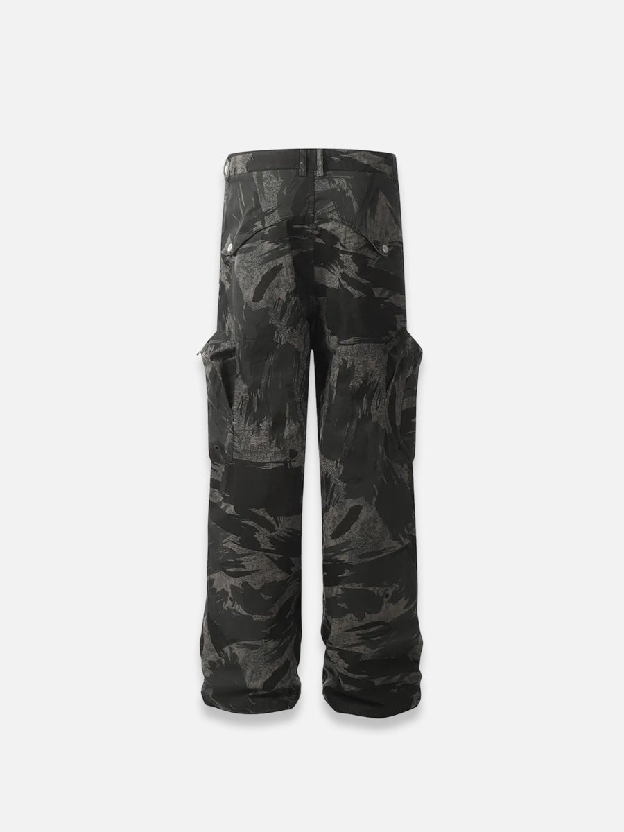 Black Camouflage Cargo Jeans