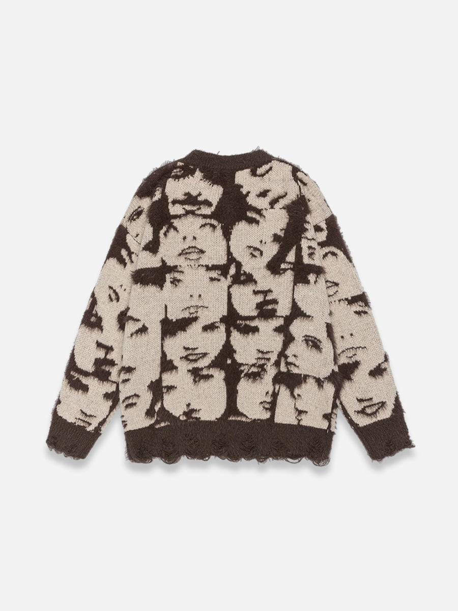 Face Graphic Sweater
