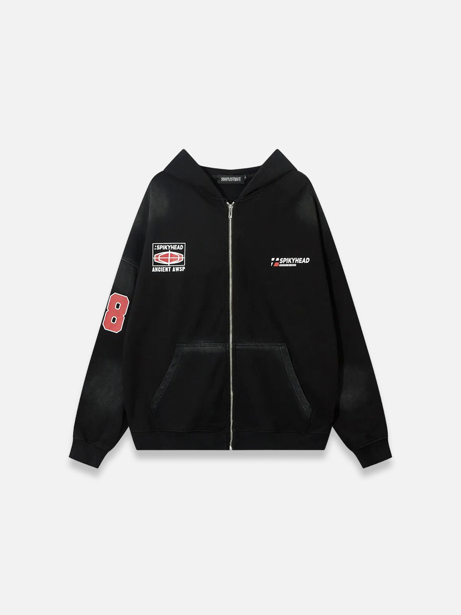 Double-sided Printed Zip-up Hoodie