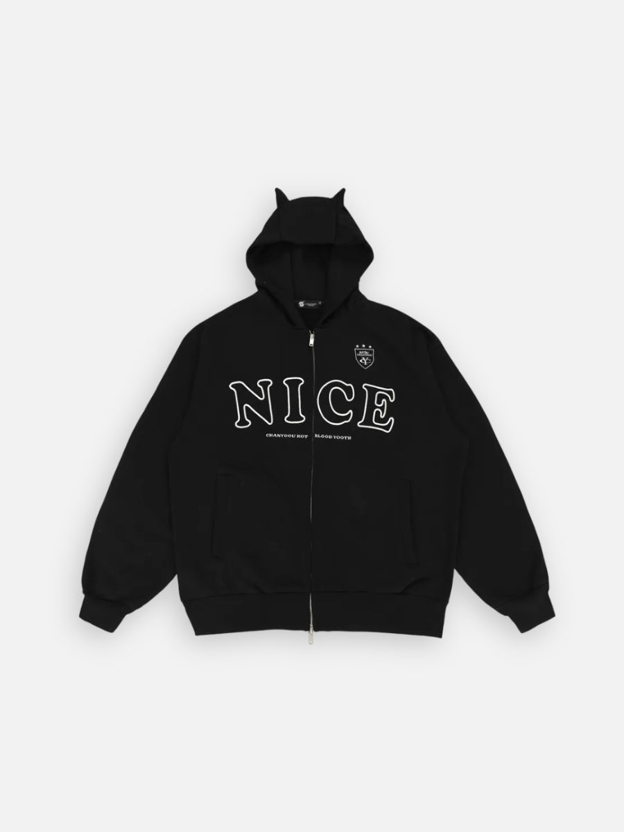 Ears Demon Zip-up Hoodie