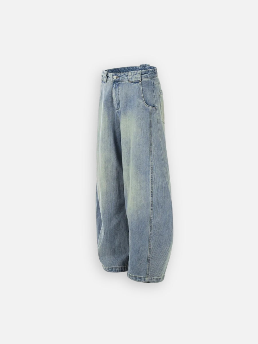 Faded Wide Jeans