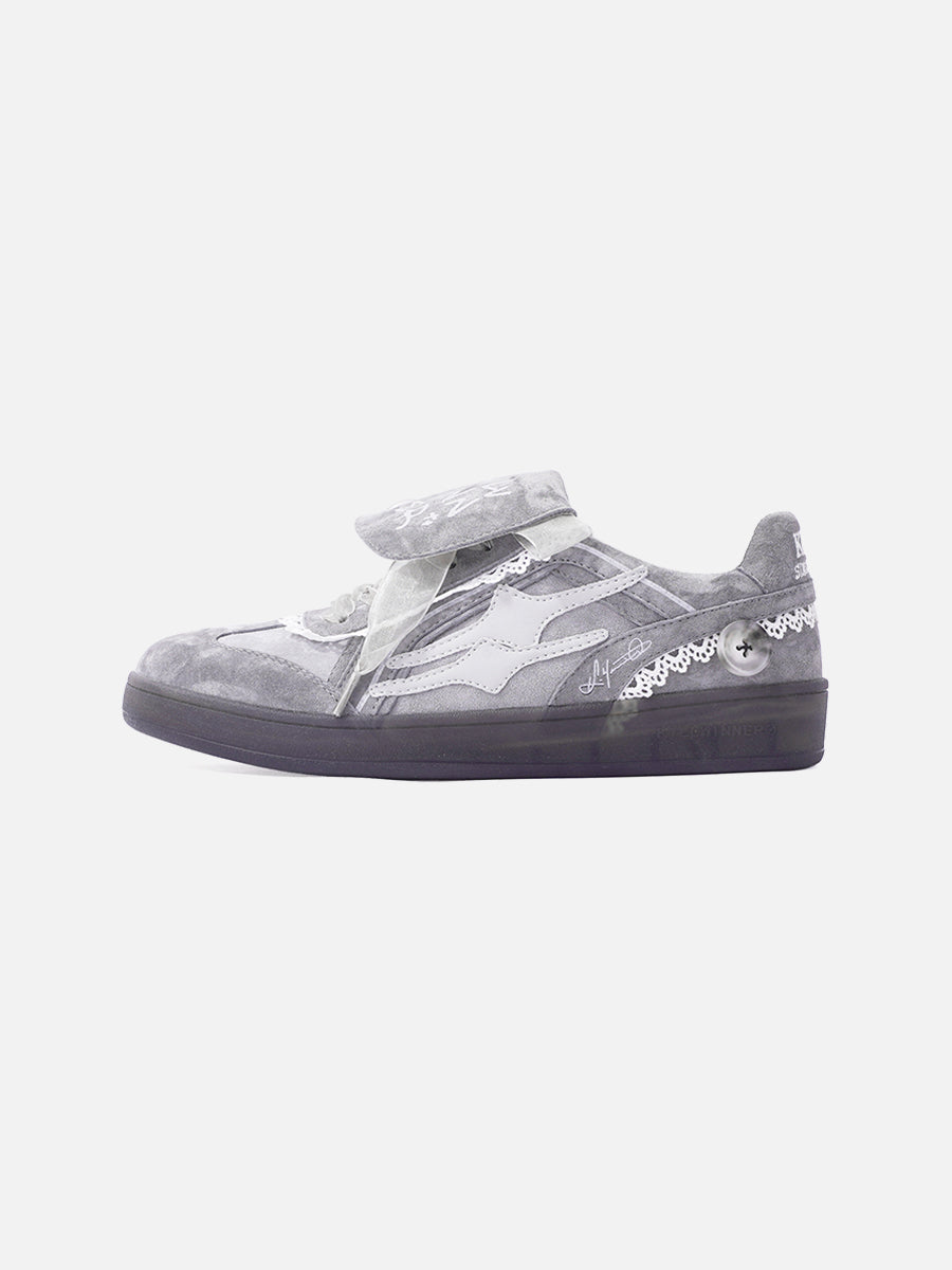 Y2K Grey Star Shoes