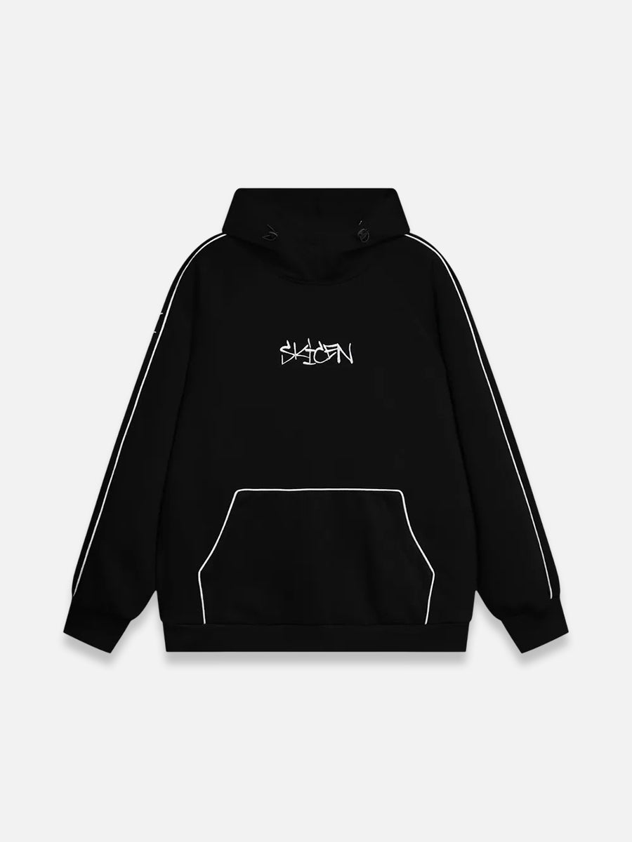 Drawstring Hoodie Black / S