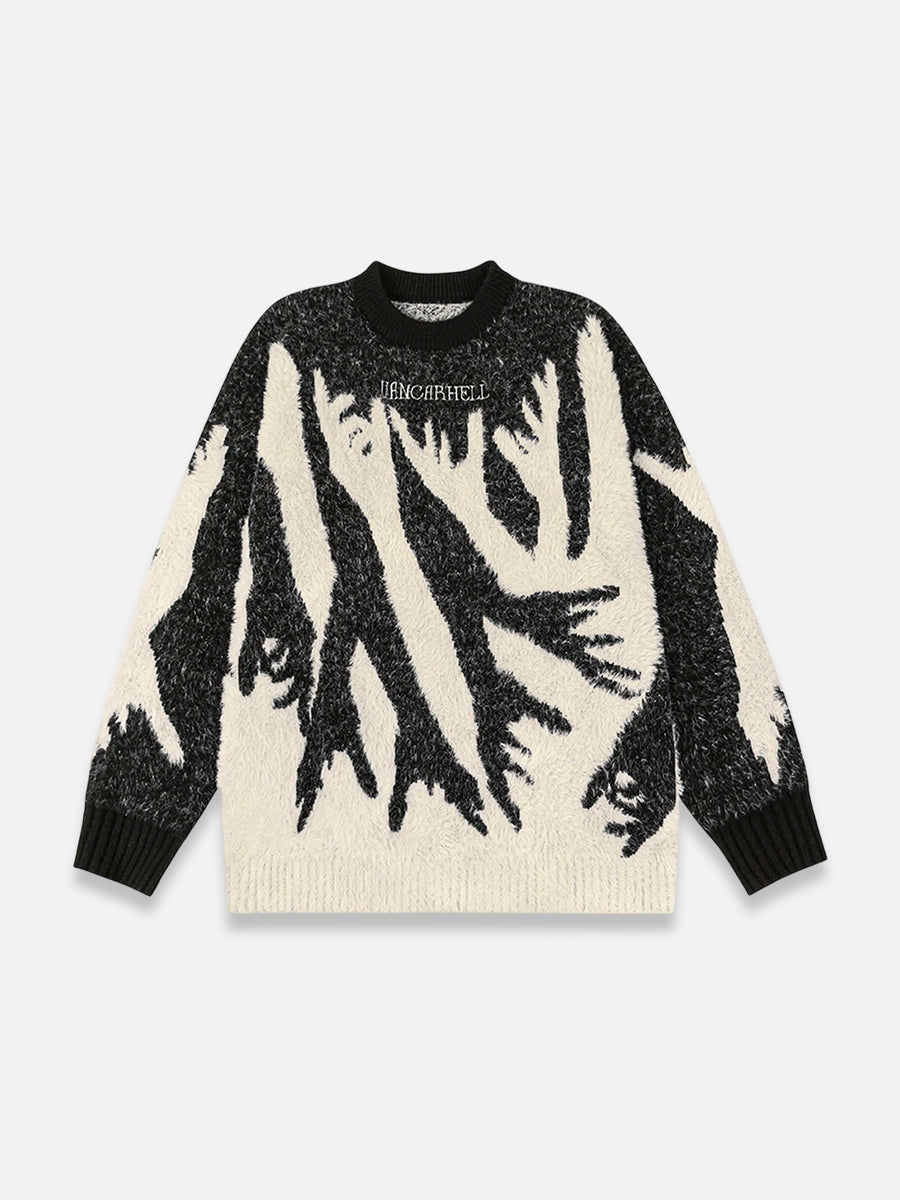 Graphic Hands Sweater Beige / M