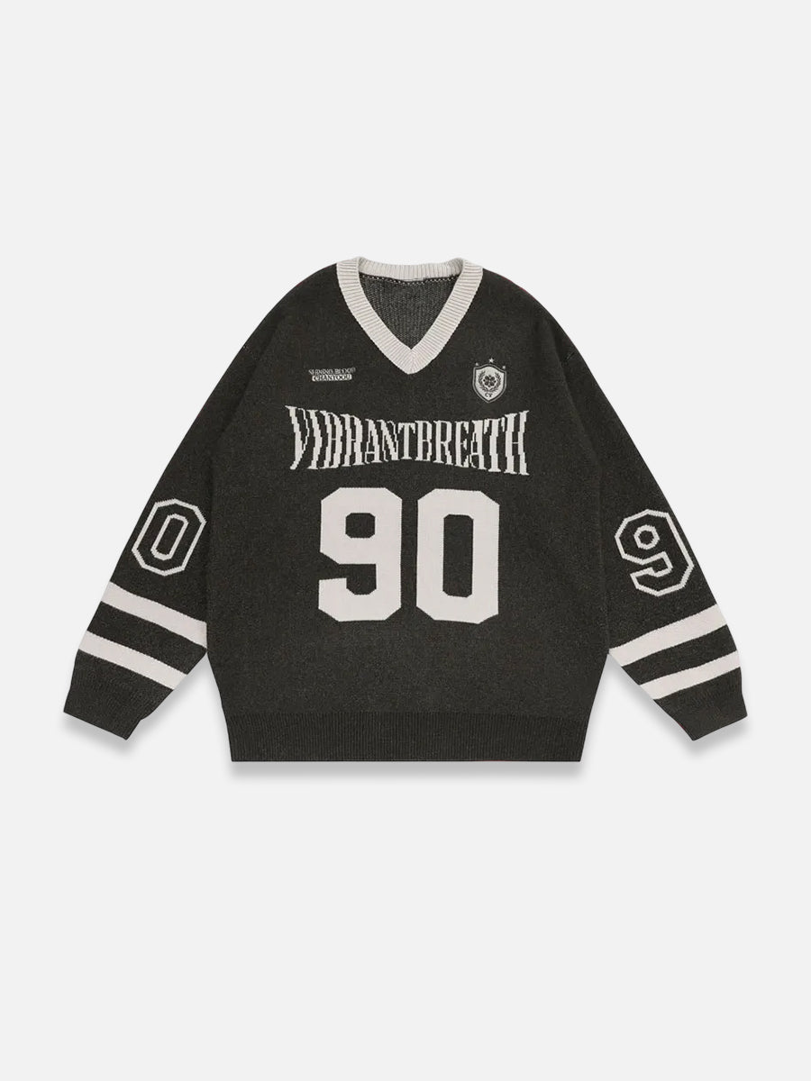 Retro Knit Sweater Gray / S