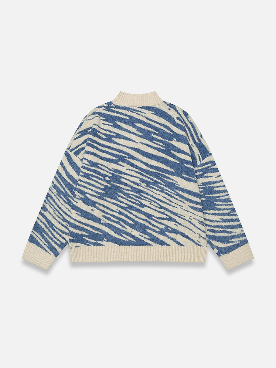 Striped Leopard Sweater