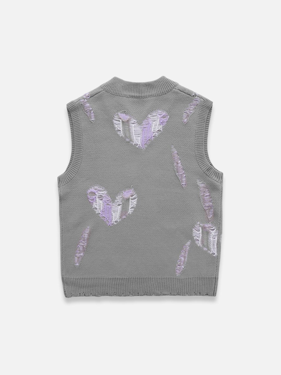 GILET DI MAGLIA CON CUORE