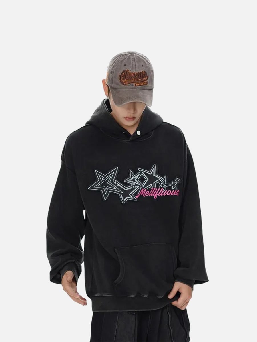 Y2K Star Embroidered Hoodie