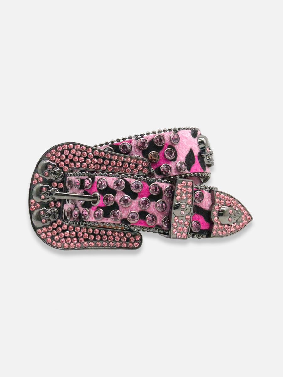 Pink Camo Rhinestone Belt