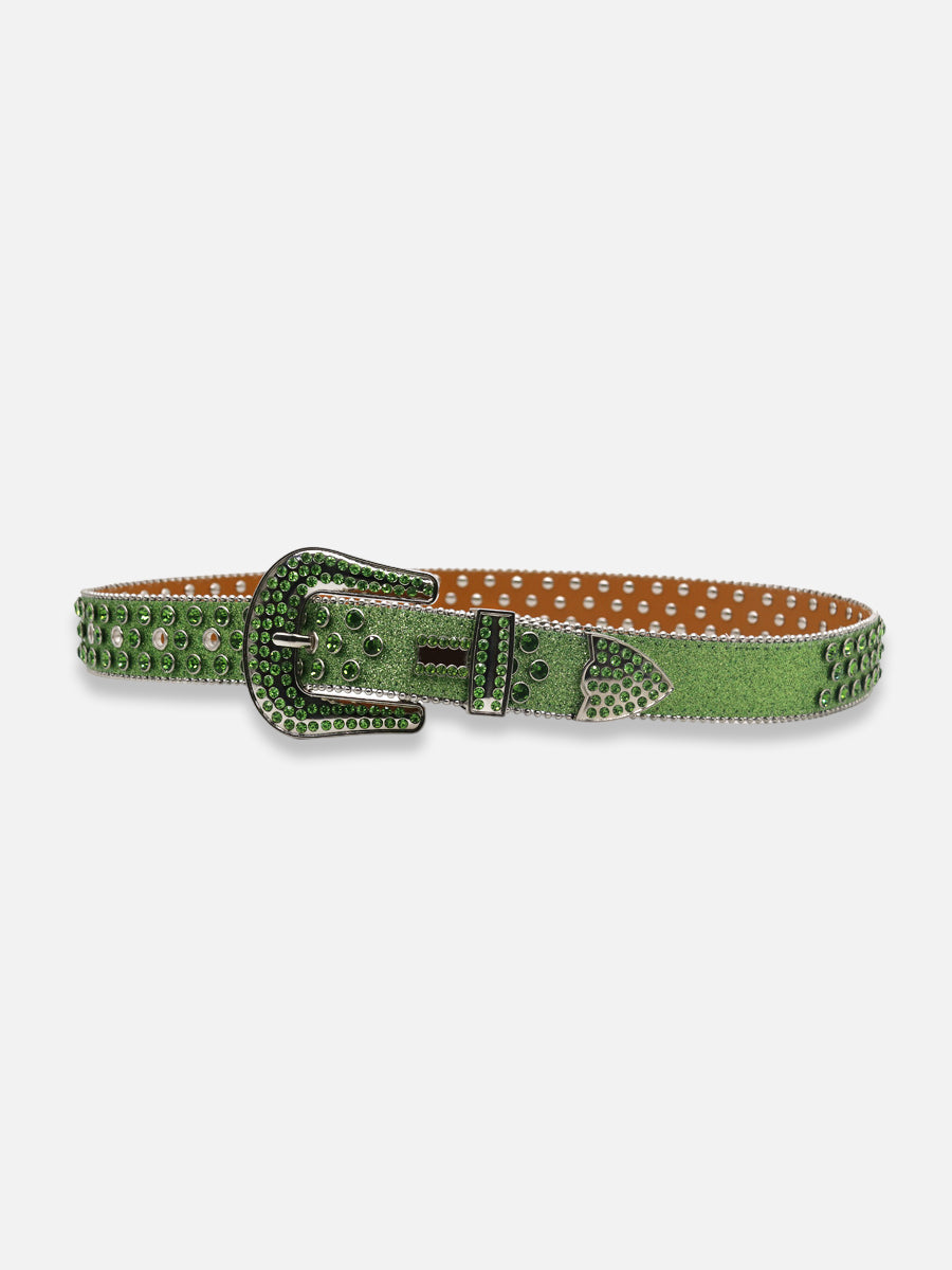 Green Rhinestone Belt