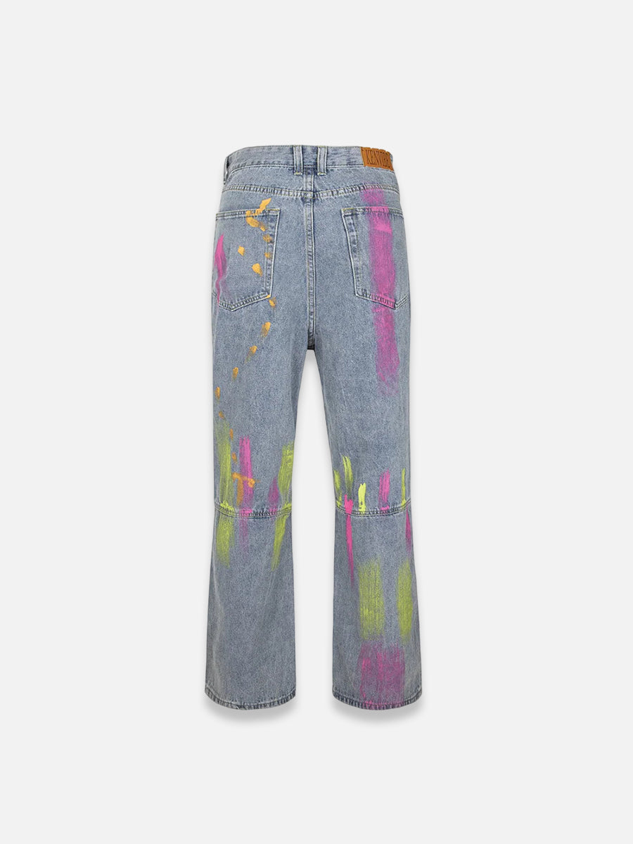 Paint Splatter Baggy Jeans