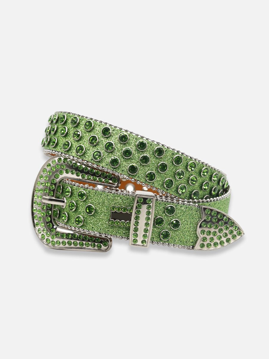 Green Rhinestone Belt