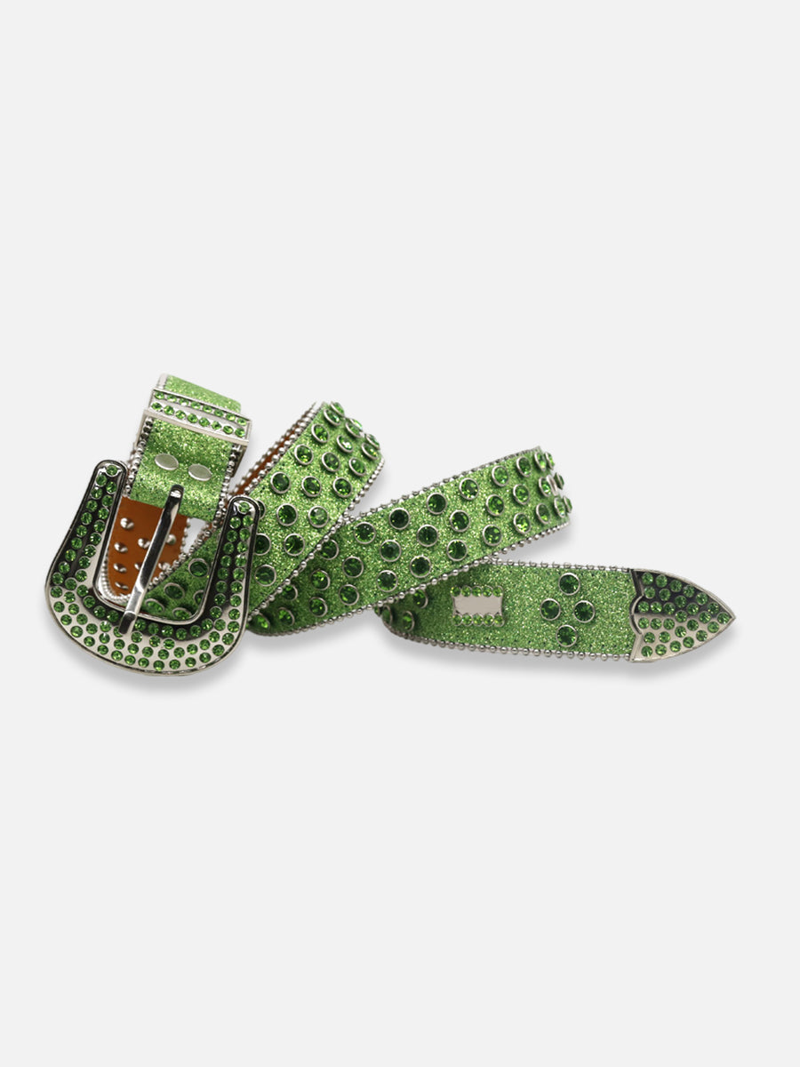 Green Rhinestone Belt