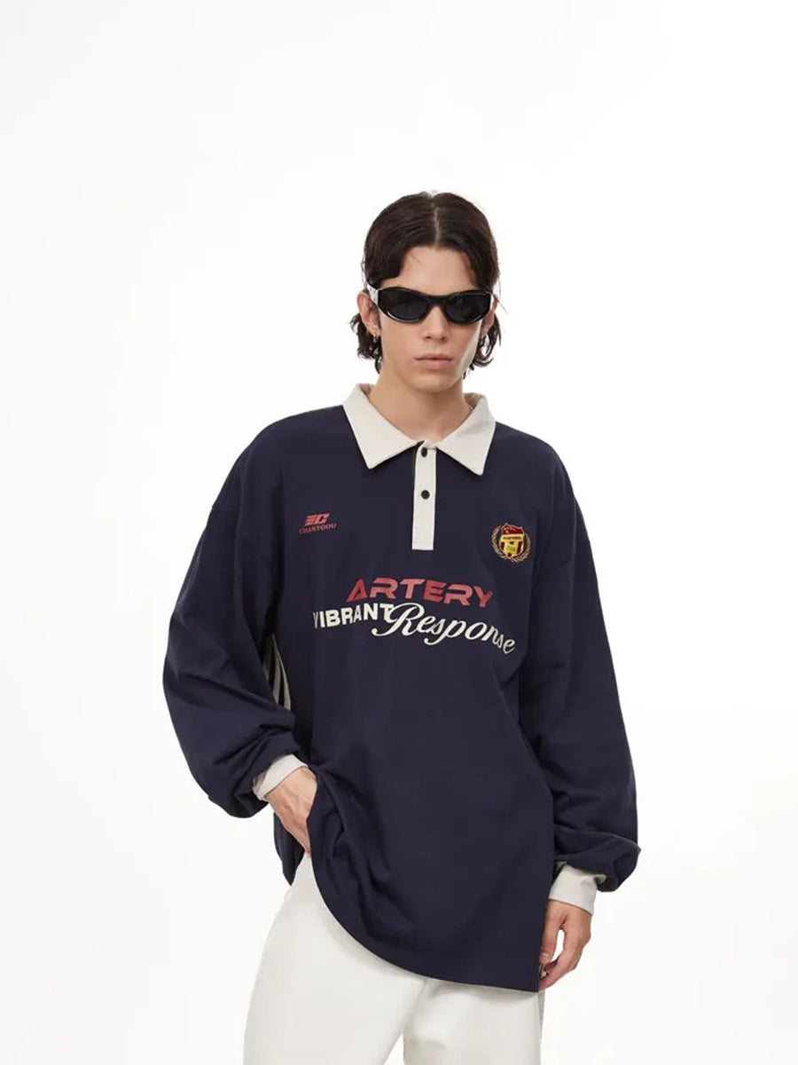 Retro Polo Sweatshirt