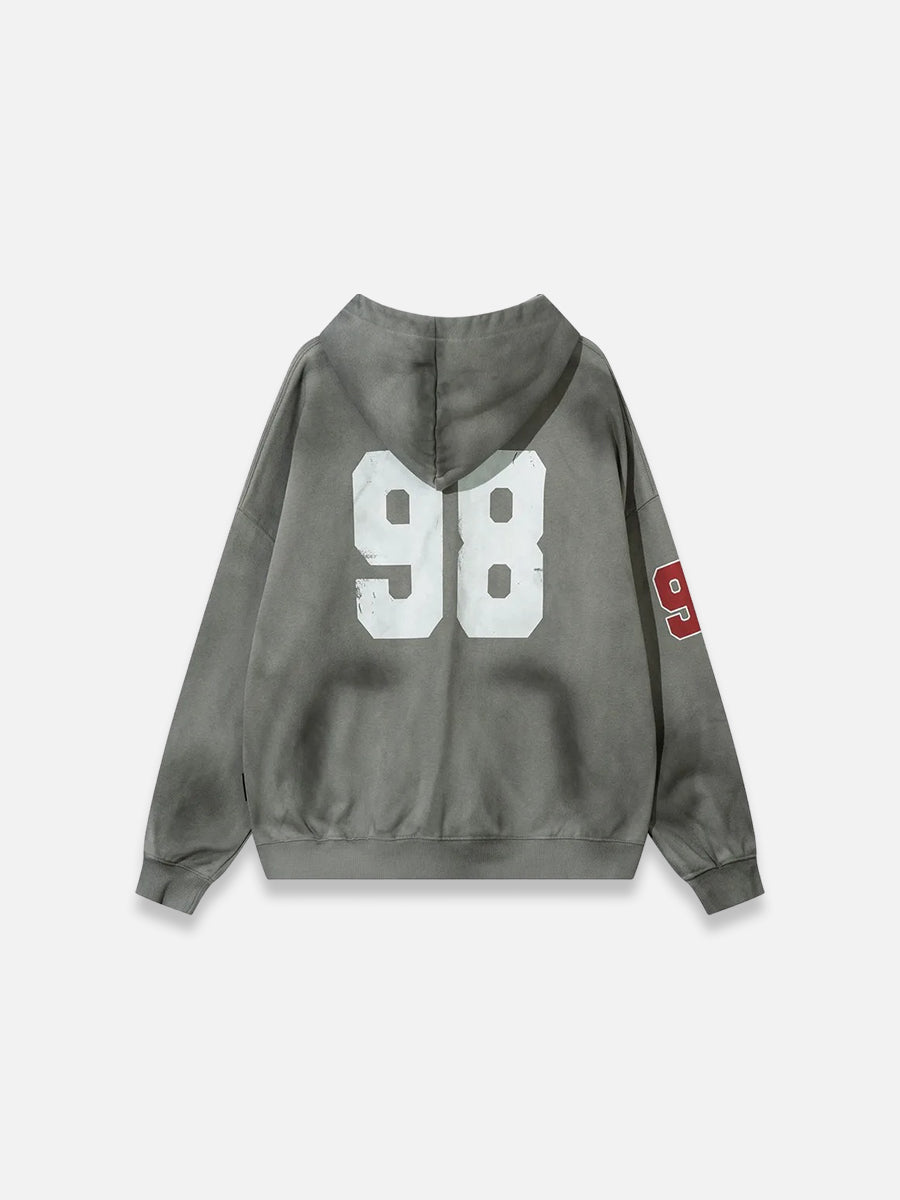 Double-sided Printed Zip-up Hoodie