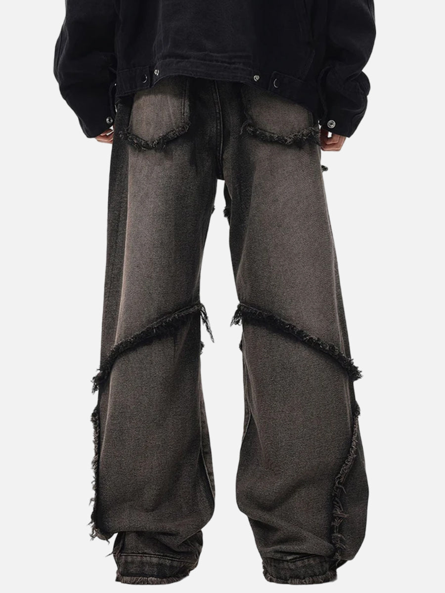 Black Baggy Jeans With Rips