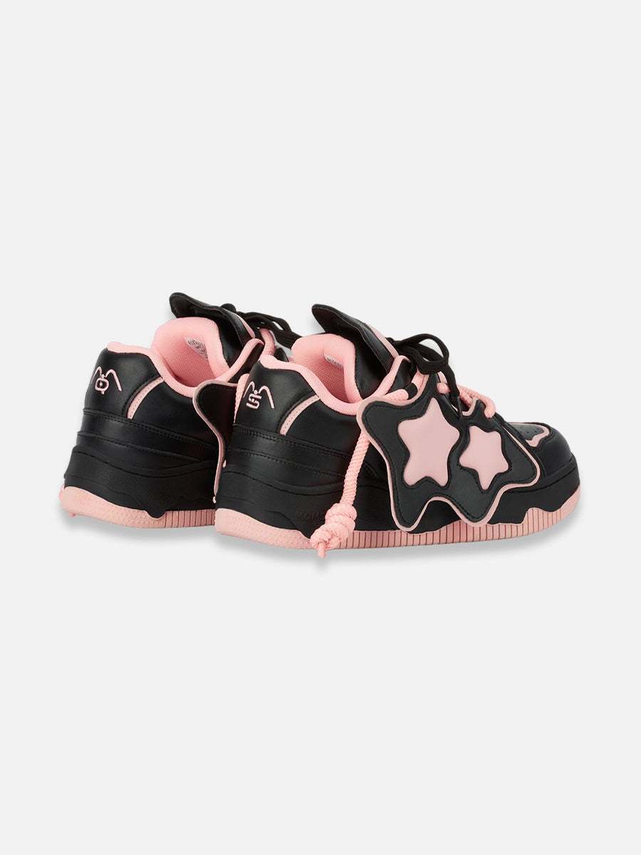 Black and Pink Star Shoes