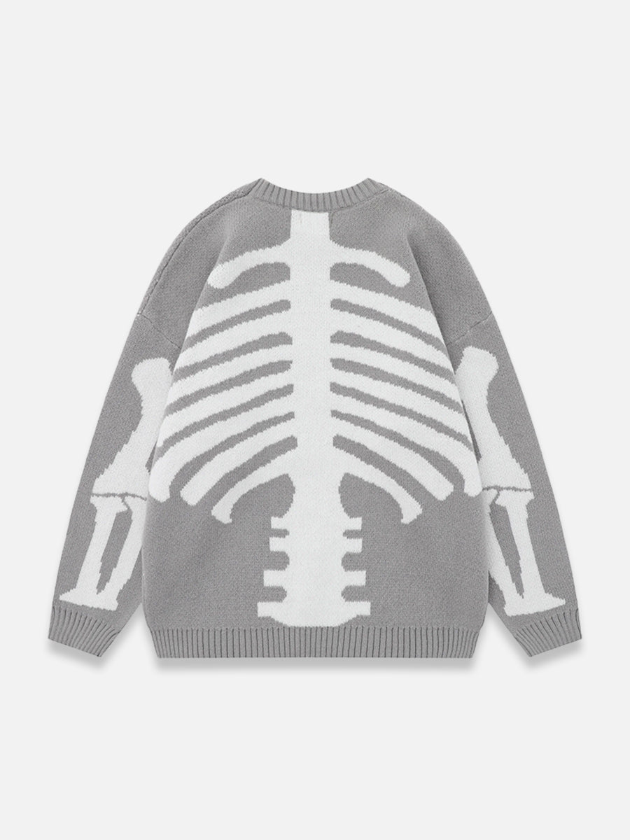 SKELETON HEART KNIT SWEATER