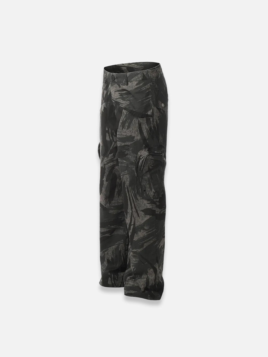 Black Camouflage Cargo Jeans