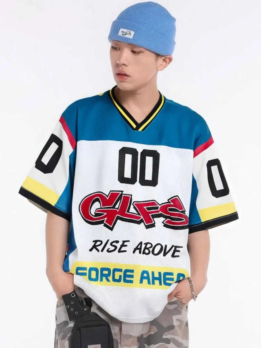 Blue and White Jersey