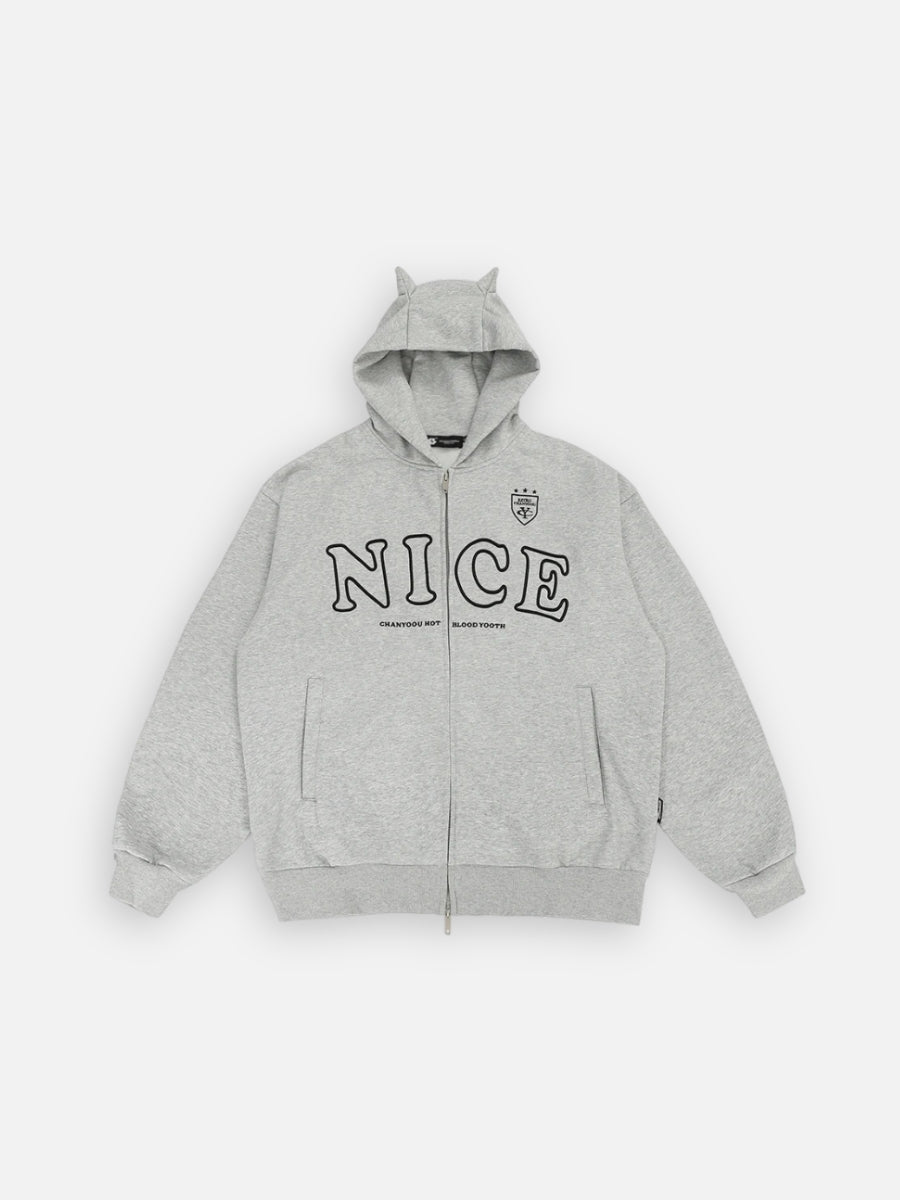 Ears Demon Zip-up Hoodie