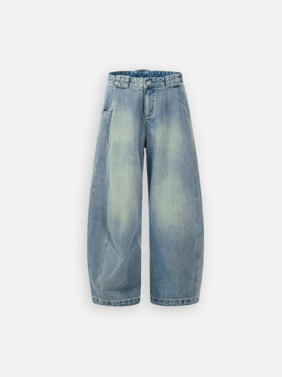 Faded Wide Jeans