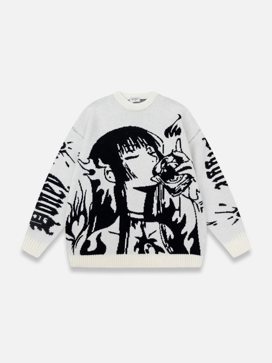 Anime Sweater | SimpleStreet  white / M