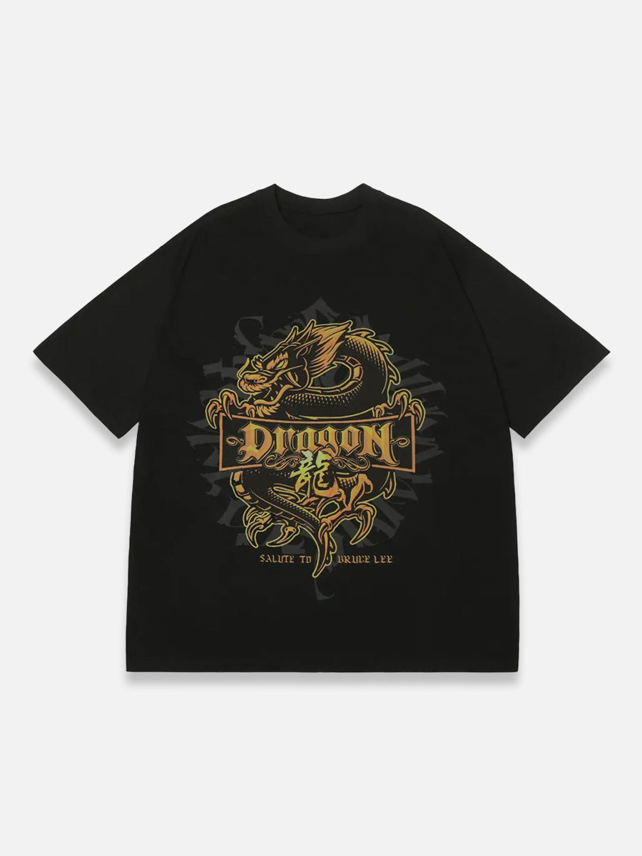 Dragon Graphic Tee | SimpleStreet Black / M