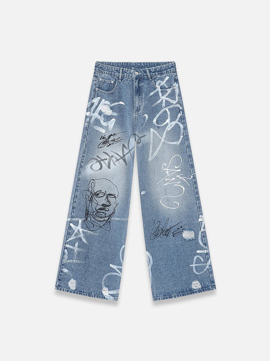 Drawing jeans | SimpleStreet blue / M