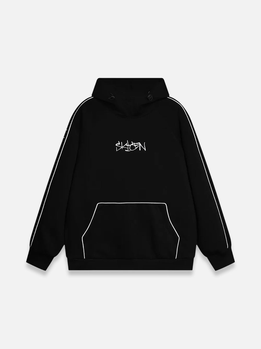 Drawstring Hoodie Black / S