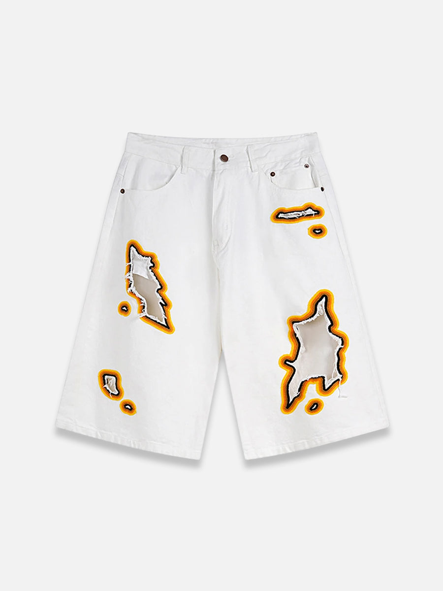 Flame Jorts | SimpleStreet White / M