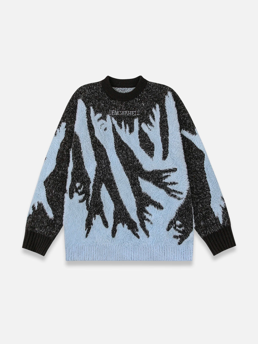 Graphic Hands Sweater Blue / M