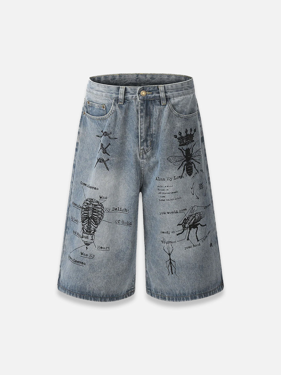 Insect Jorts | SimpleStreet blue / S