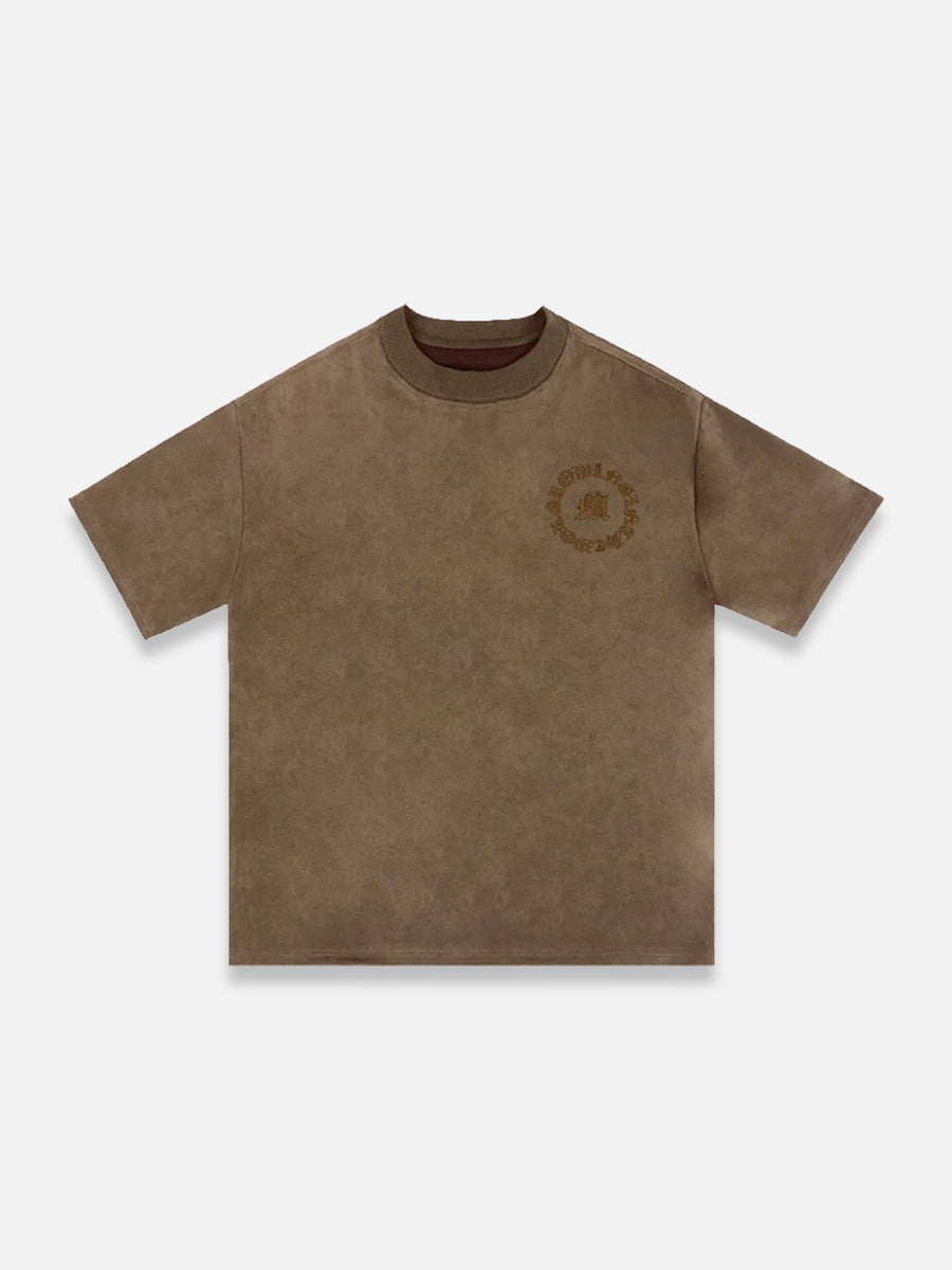 Letter Graphic Tee | SimpleStreet Brown / M