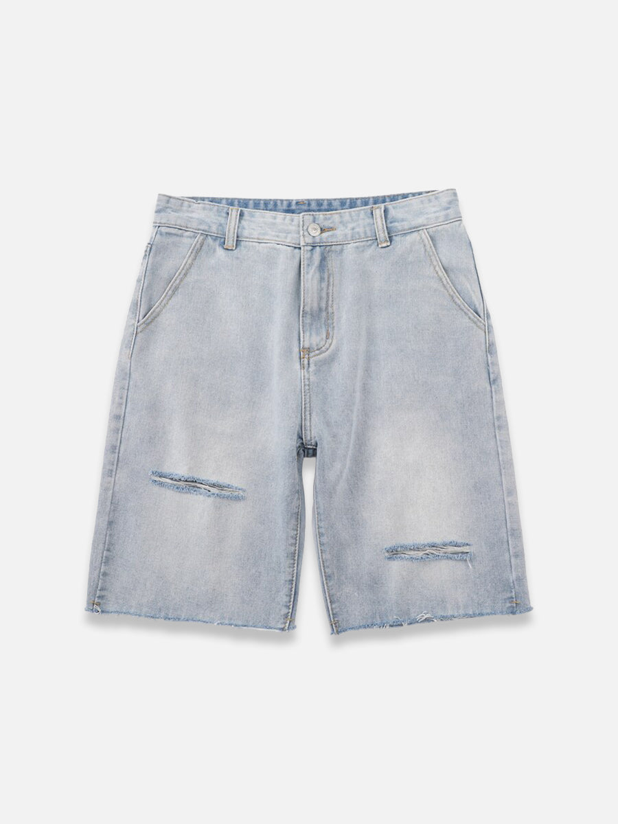 MEN RIPPED JORTS | SimpleStreet Blue / S