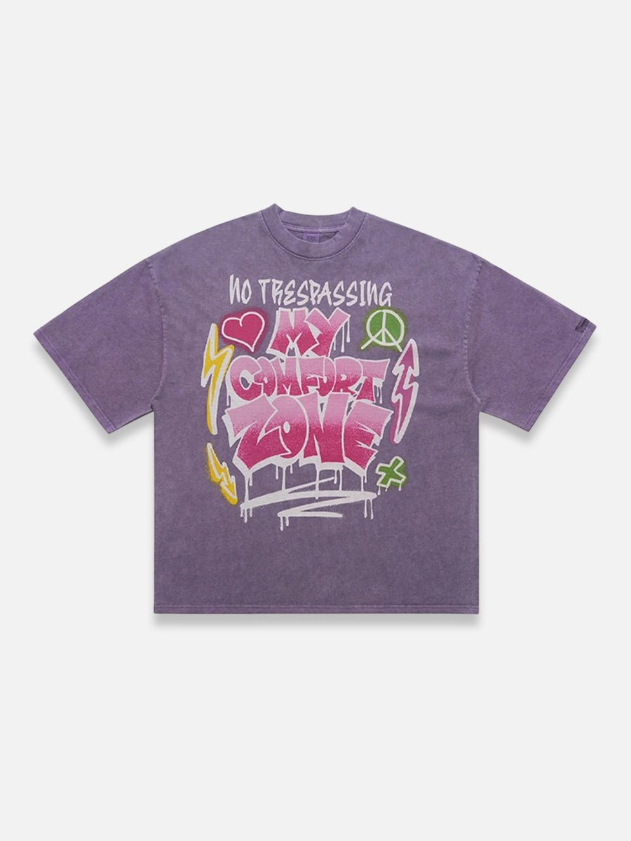 On My Comfort Zone Graphic Tee Purple / M