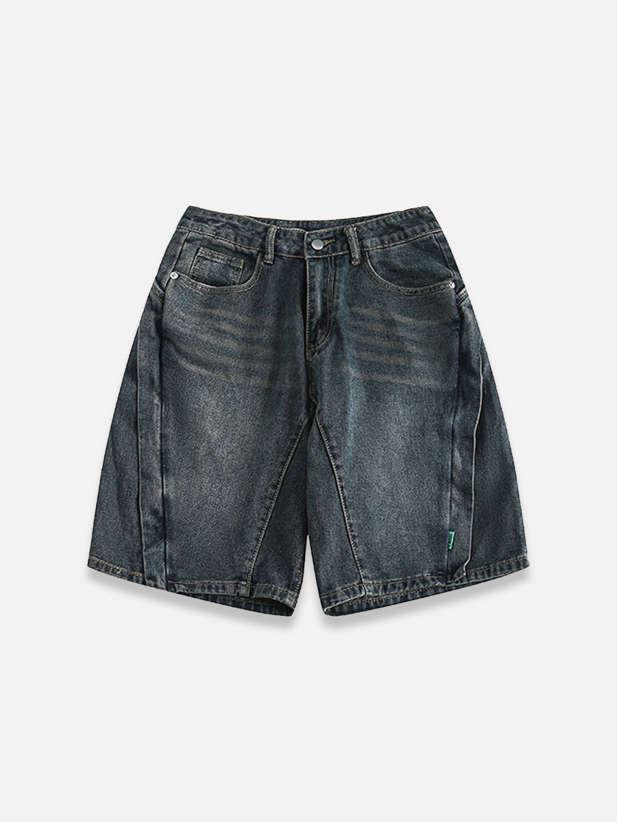 Pleated Jorts | SimpleStreet dark blue / M