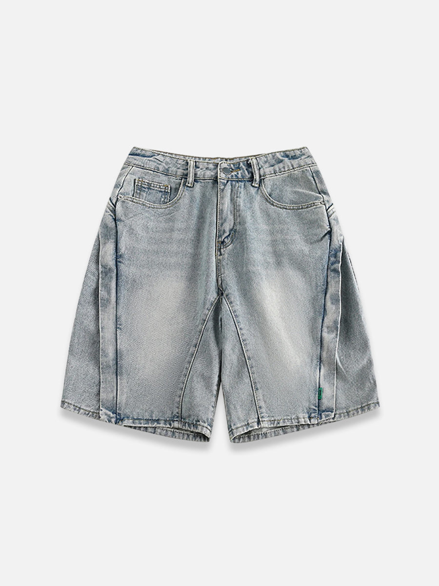 Pleated Jorts | SimpleStreet light blue / M