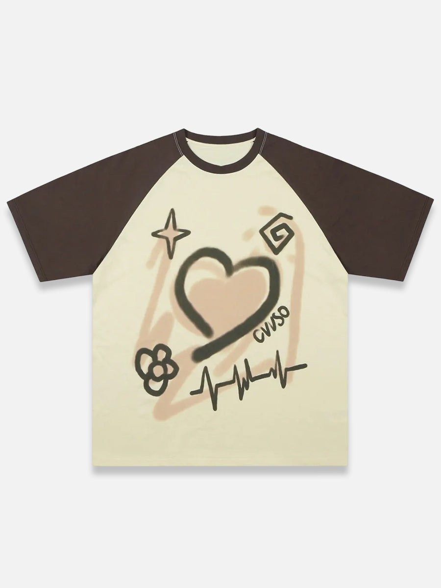 Queen Of Hearts Tee | SimpleStreet Apricot / S