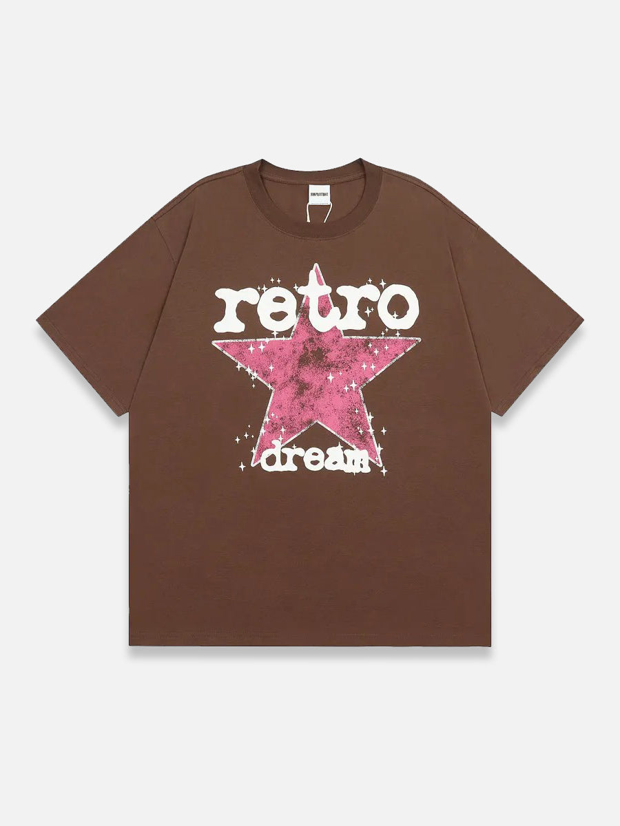 Retro Star Tee | SimpleStreet Brown / M