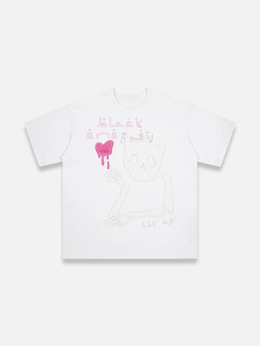 Skeleton Heart Tee | SimpleStreet White / M