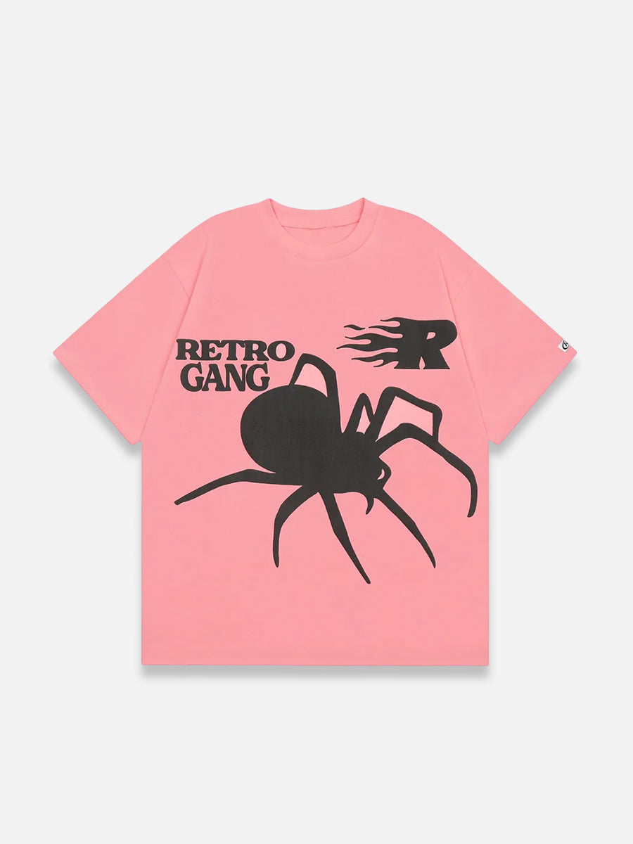 Spider Graphic Tee | SimpleStreet Pink / M