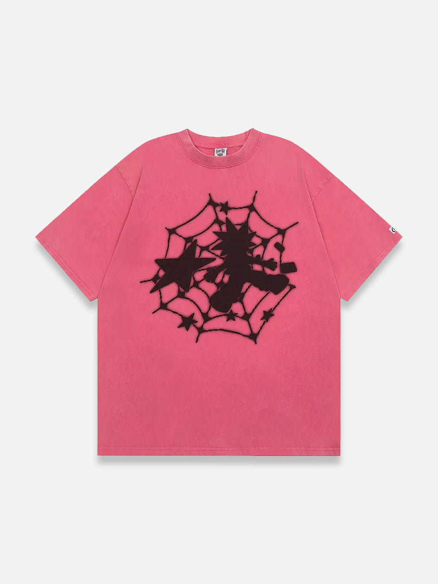 Spider Web Tee | SimpleStreet Pink / M