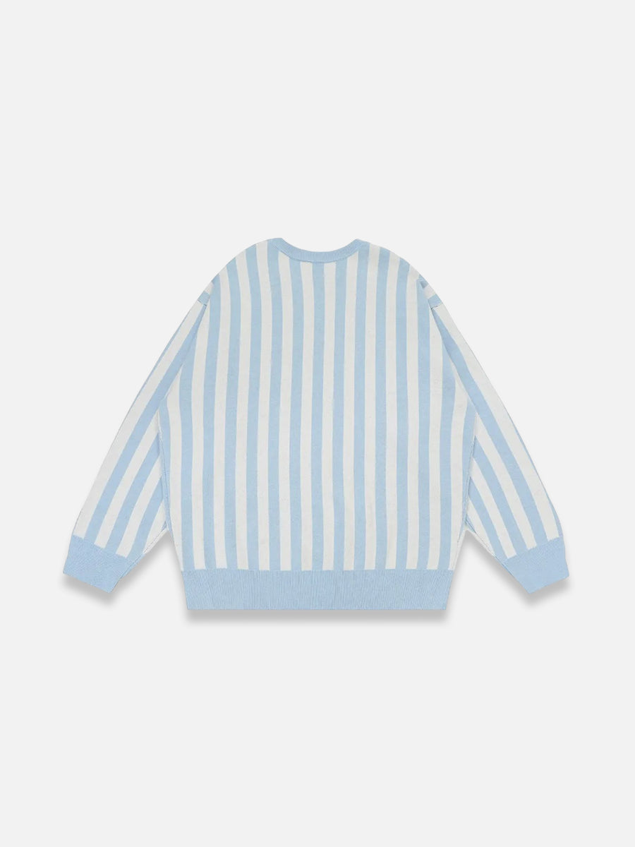 Vertical Stripe Knit Sweater