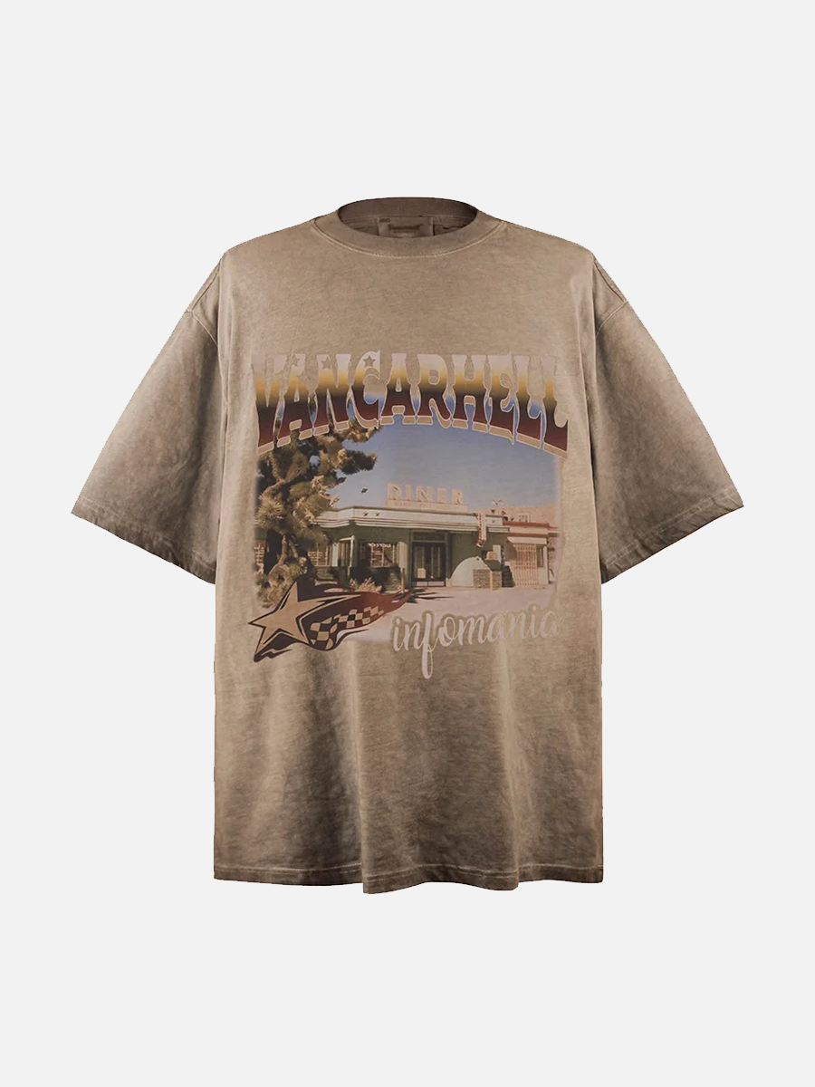 Vintage Diner Tee | SimpleStreet Brown / XL