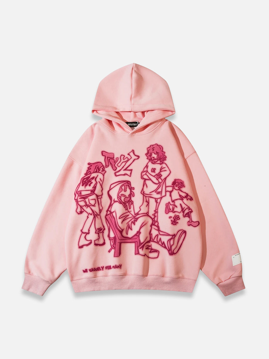 We Vaguely Feel Many Hoodie | SimpleStreet Pink / S